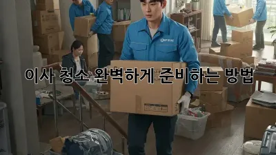 이사 청소, 완벽하게 준비하는 방법!