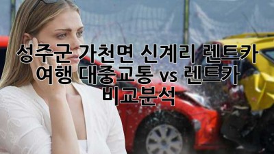 성주군 가천면 신계리 렌트카 여행: 대중교통 vs 렌트카 비교분석
